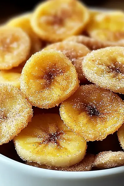 Cinnamon-Sugar Air Fryer Banana Chips