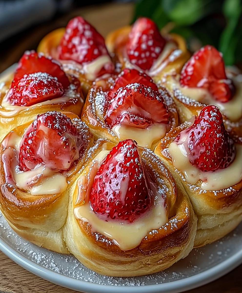 Strawberry Cheesecake Sweet Rolls
