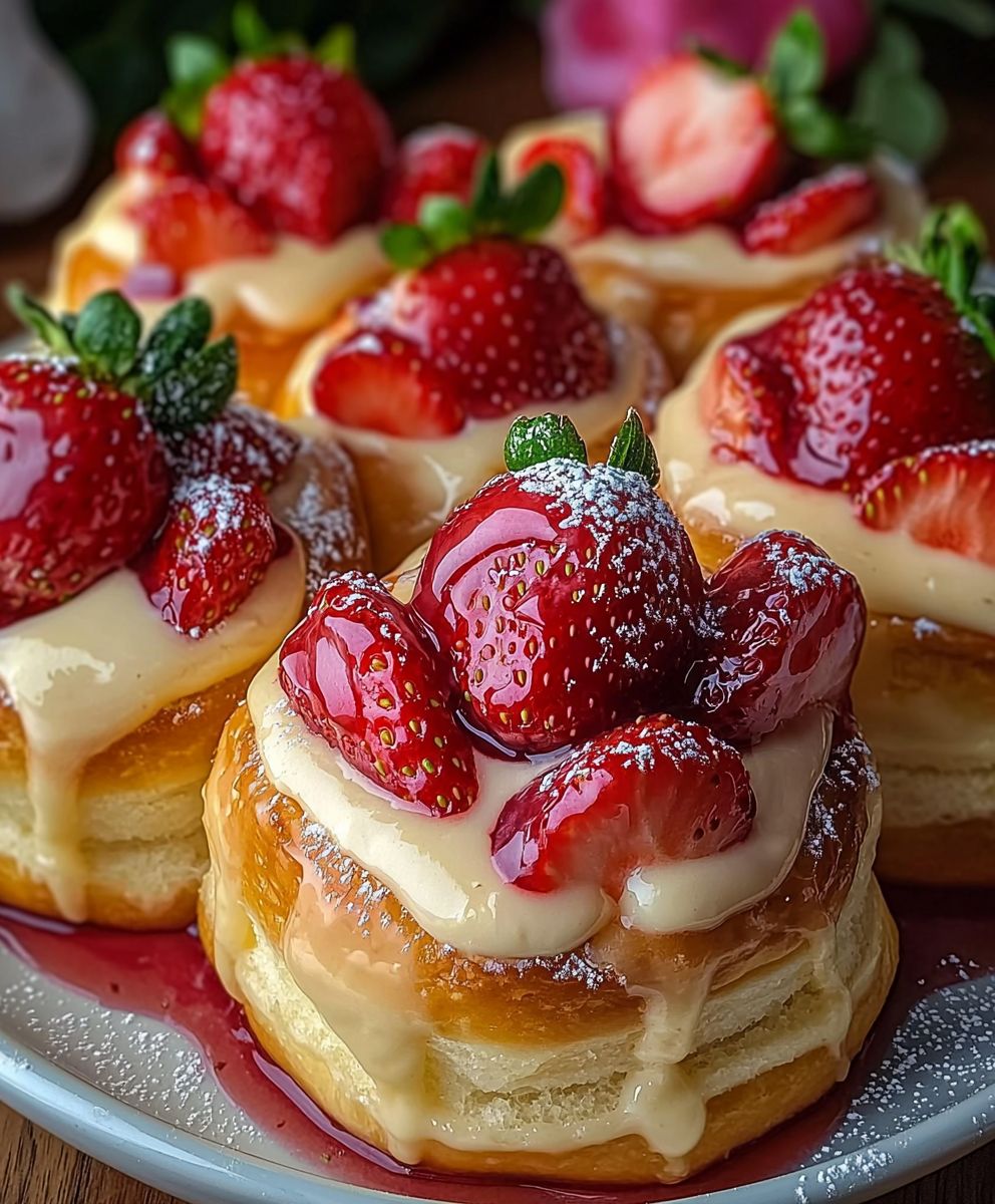 Strawberry Cheesecake Sweet Rolls