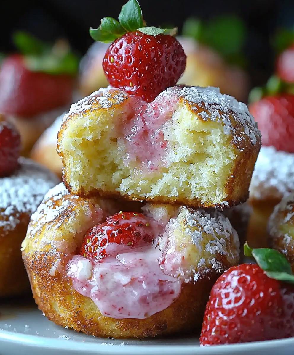 Cream Cheese Strawberry Muffins