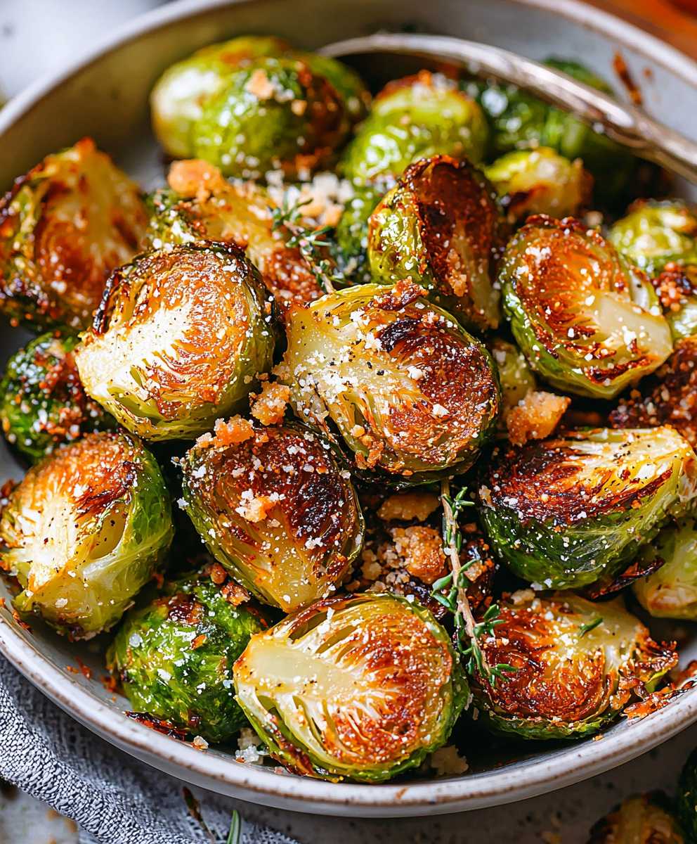 Garlic Parmesan Brussels Sprouts