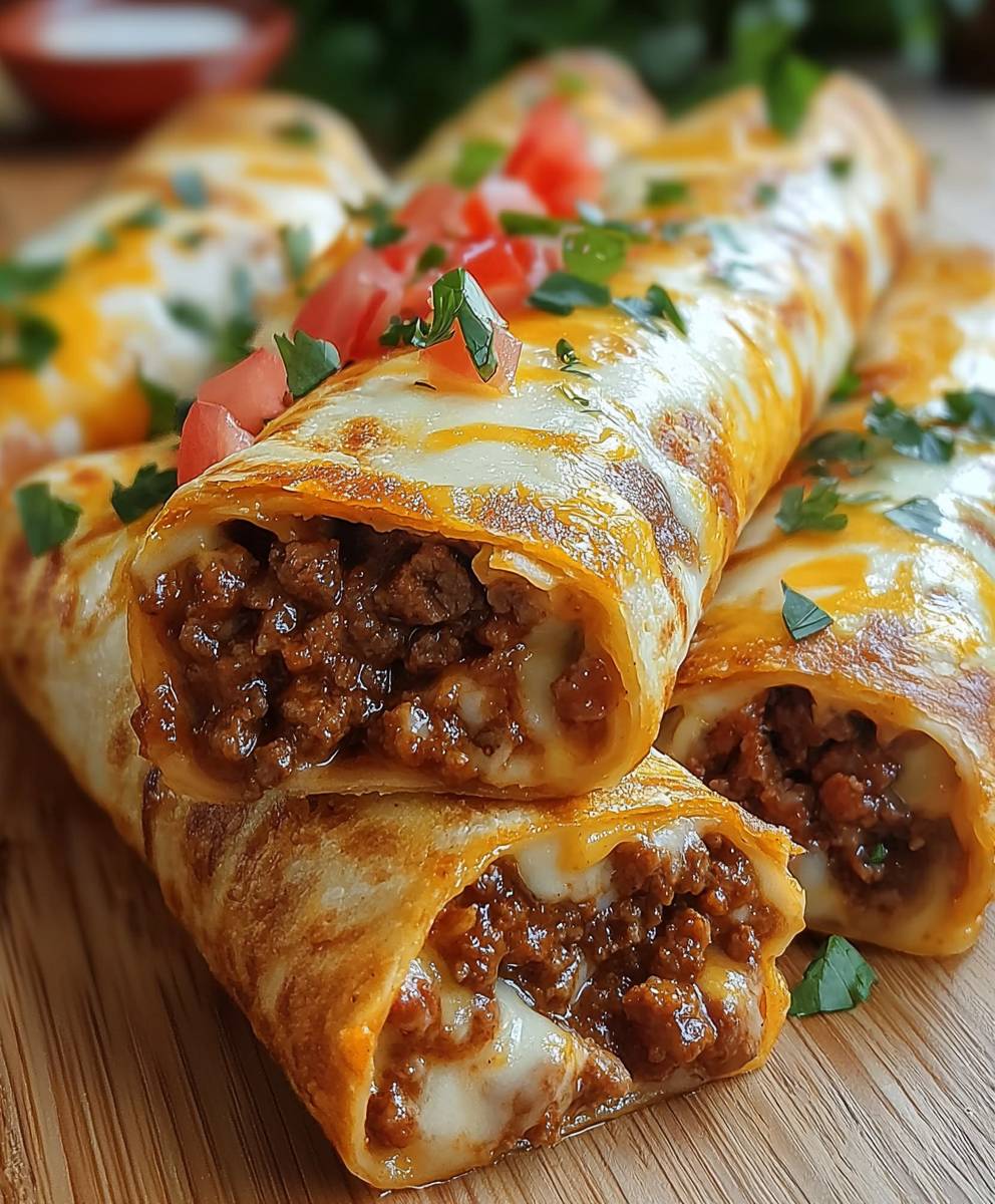 Crispy Beef Chimichangas