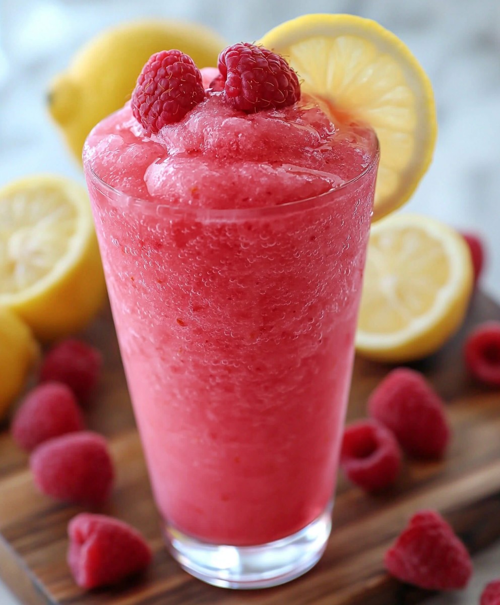 Raspberry Lemonade Slushie