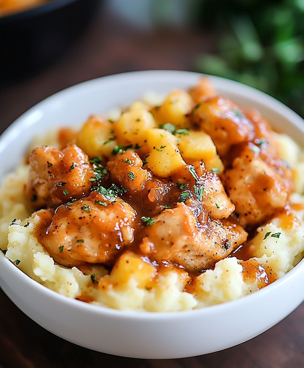Chicken Mashed Potato Bowls