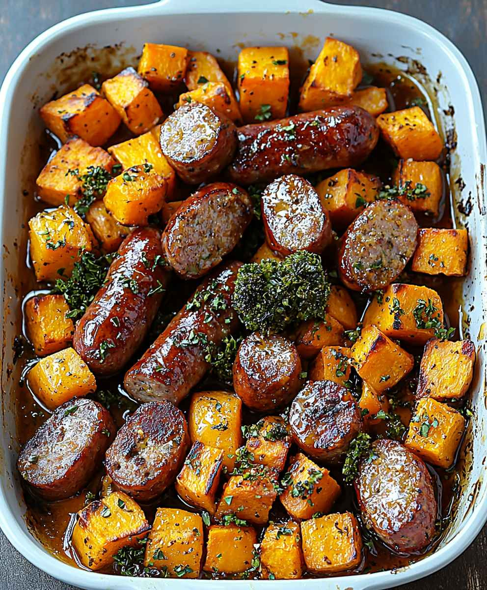 Sausage Sweet Potatoes Honey Garlic