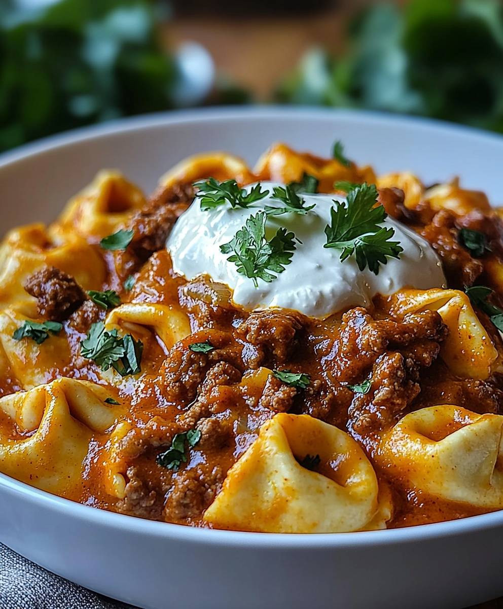 Cheesy Beef Enchiladas Tortellini