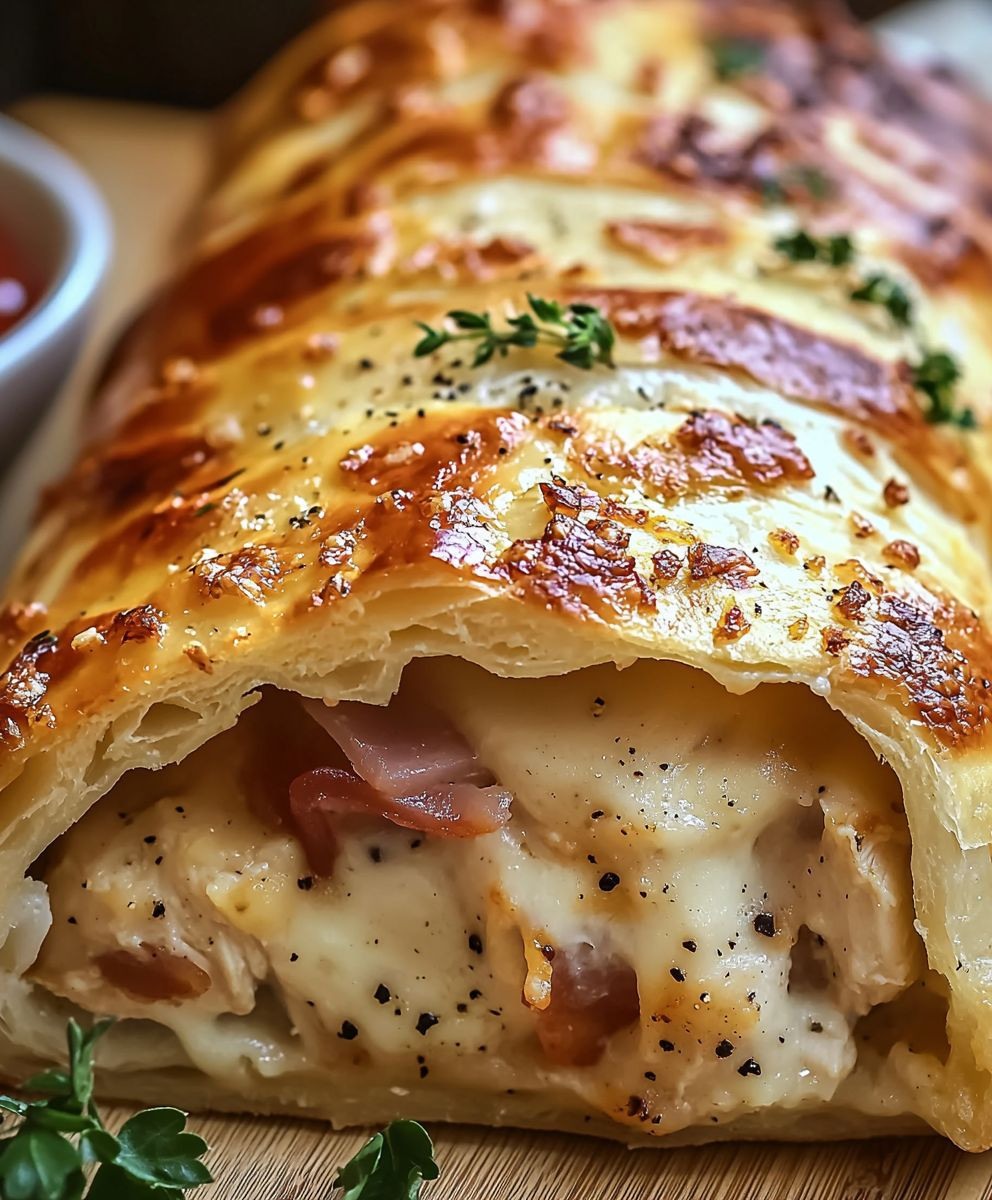 Chicken Cordon Bleu Stromboli