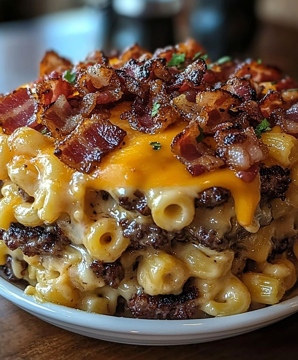 BBQ Bacon Cheeseburger Casserole