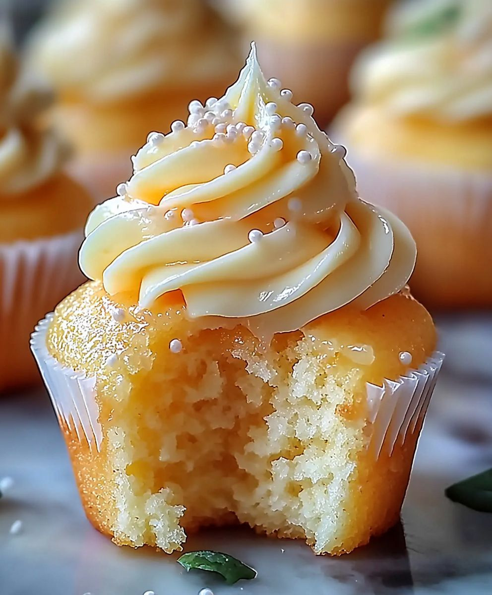 Honey Peach Cream Cheese Cupcakes