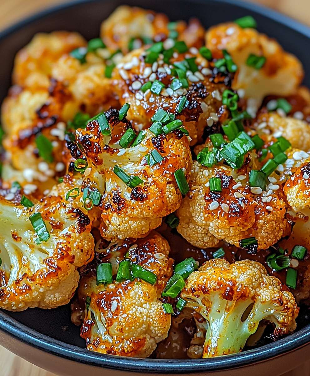 Sweet Spicy Baked Cauliflower
