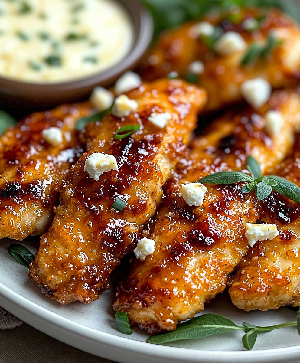 Crispy Hot Honey Feta Chicken