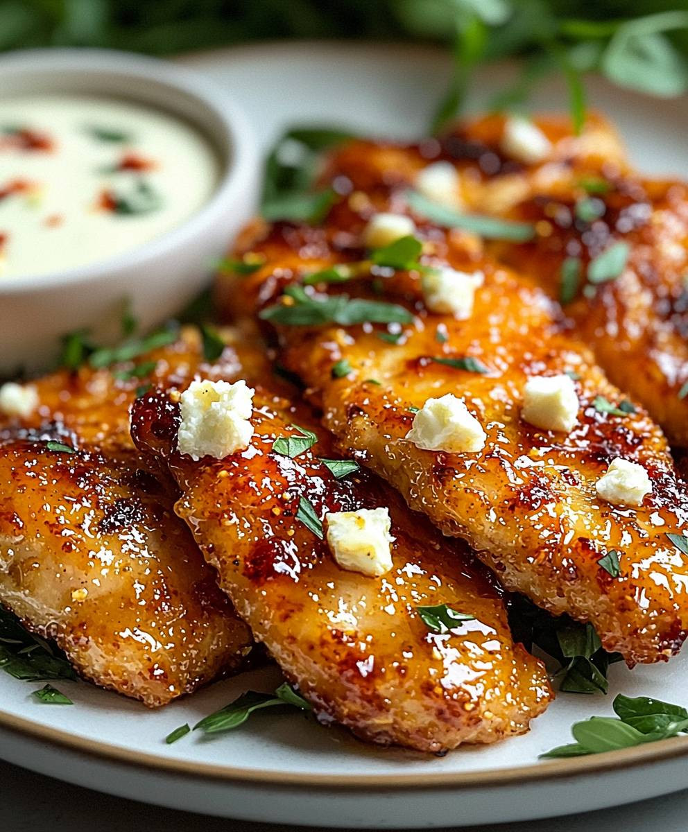 Crispy Hot Honey Feta Chicken