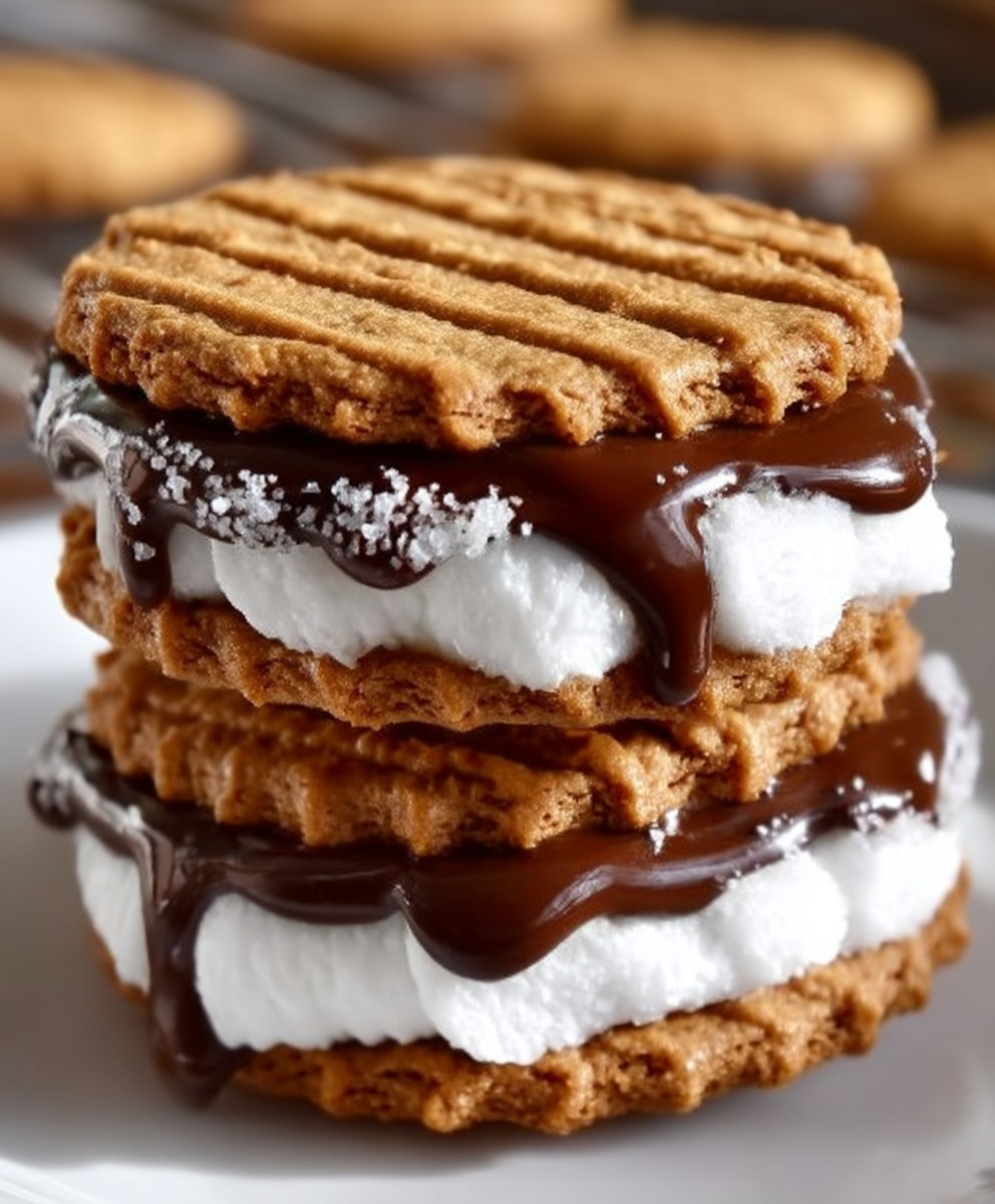Peanut Butter Smores Sandwich Cookies