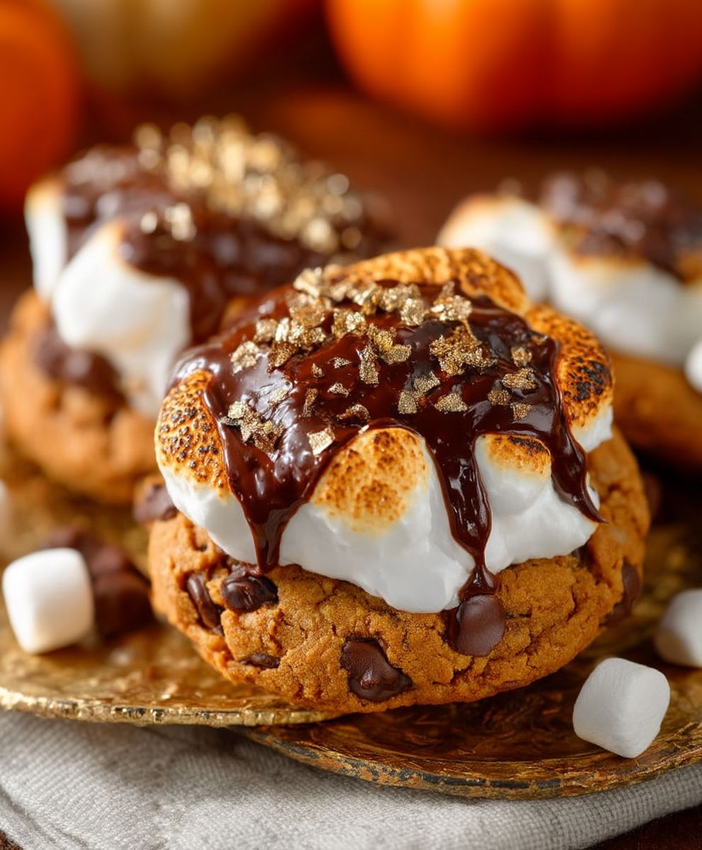 Pumpkin Smores Cookies