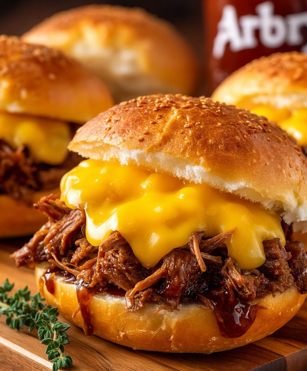 Beef cheddar sandwiches