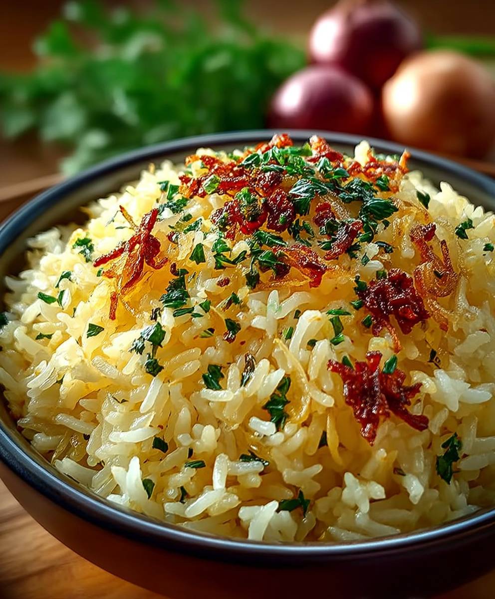 Buttery Onion Rice Side