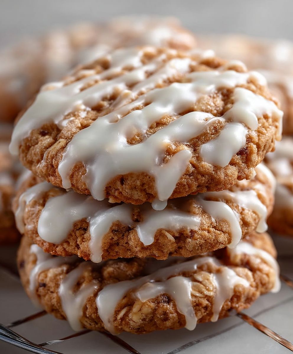 Iced oatmeal cookies Crumbl