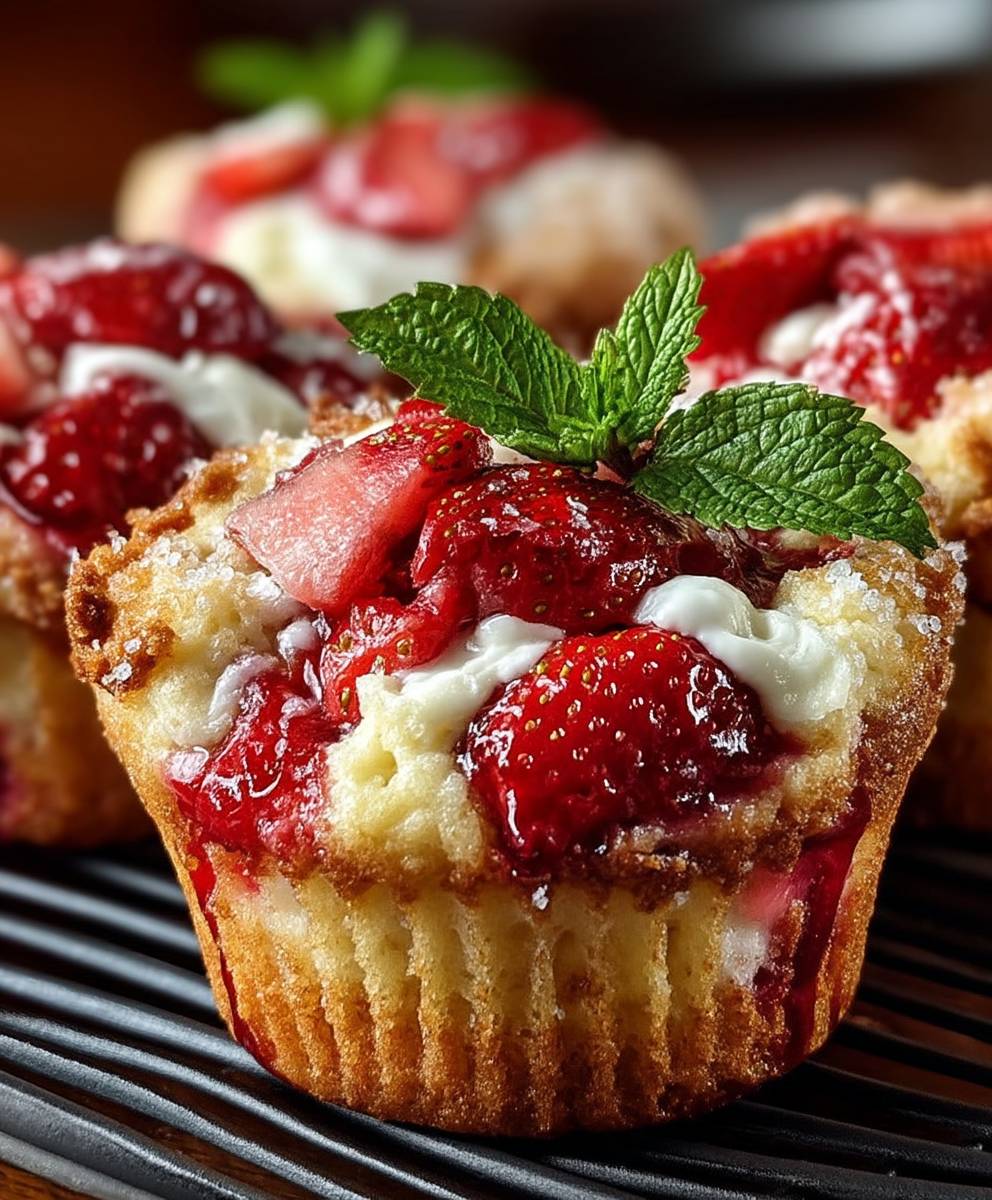 Strawberry cream cheese muffins