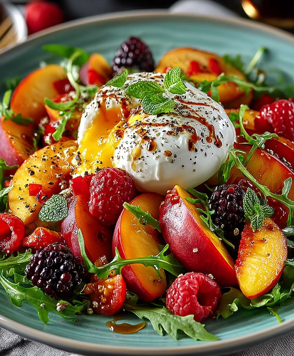 Peach Burrata Salad