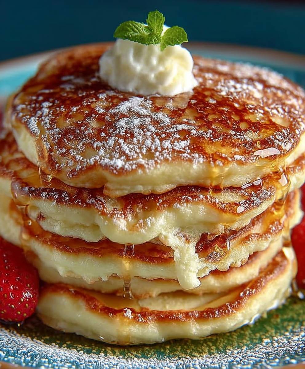 Coconut cream pancakes