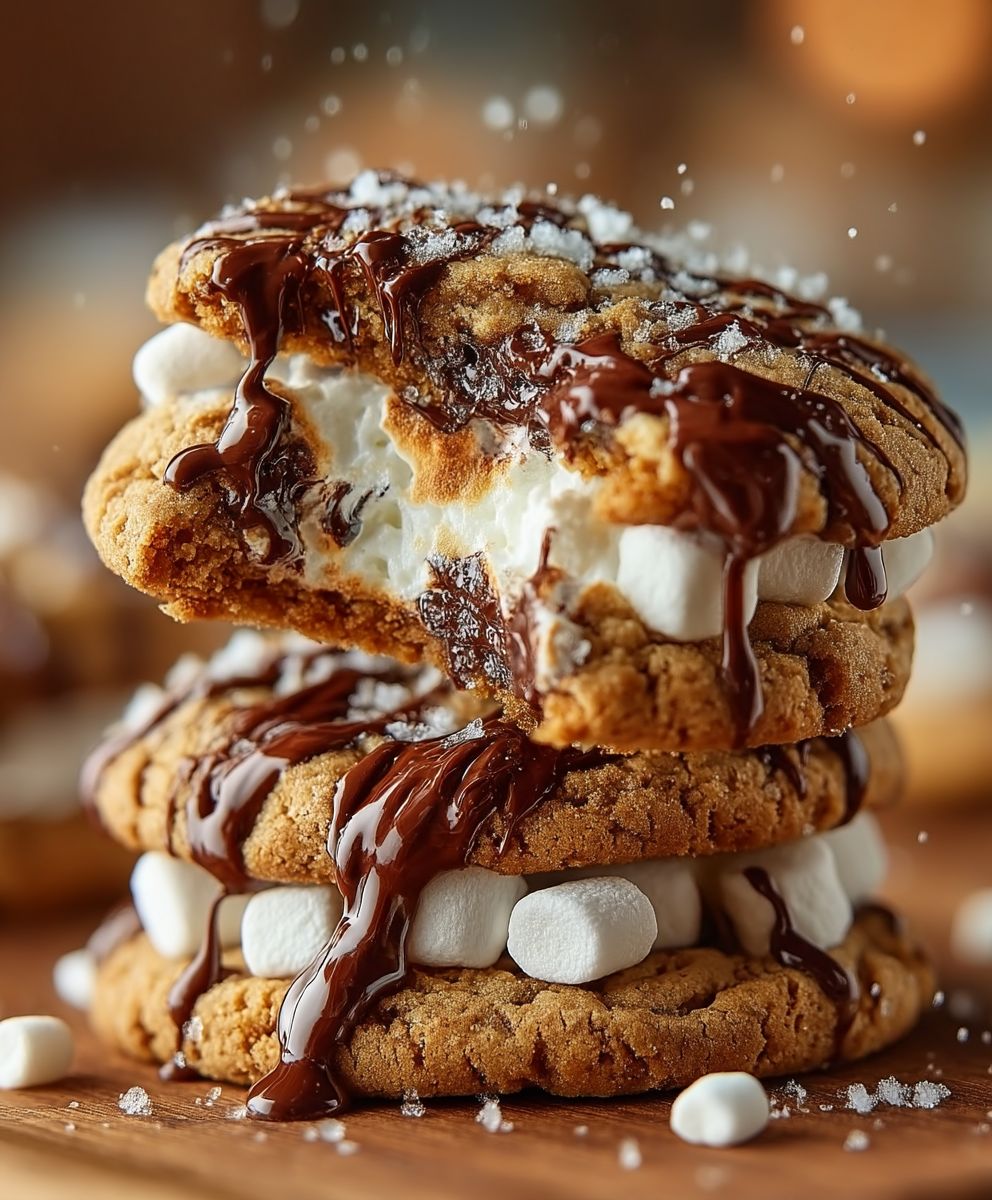 Smores cookies marshmallow chocolate