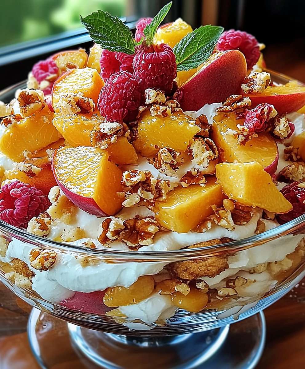 Peach Cobbler Cheesecake Salad