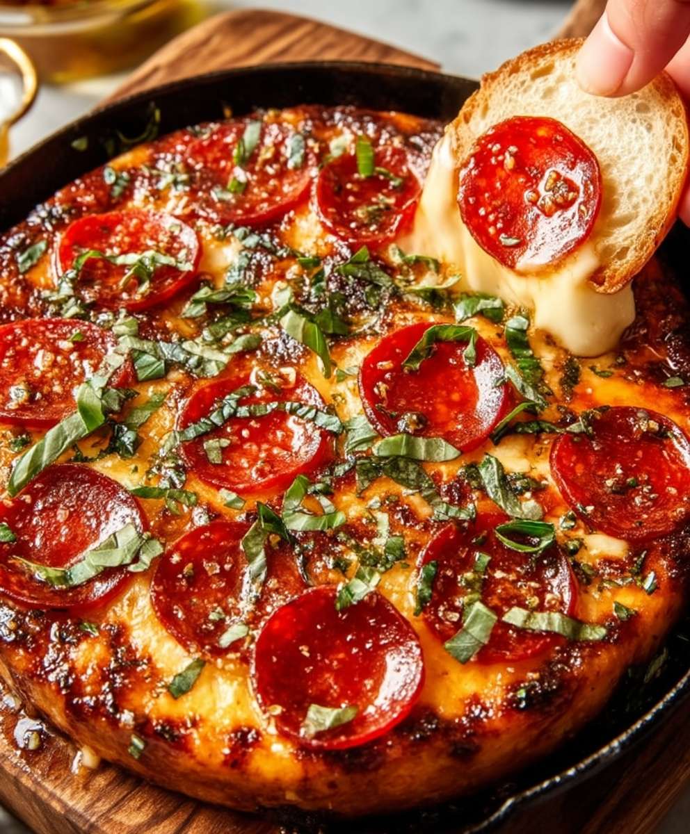 Hot Honey Pepperoni Pizza Dip