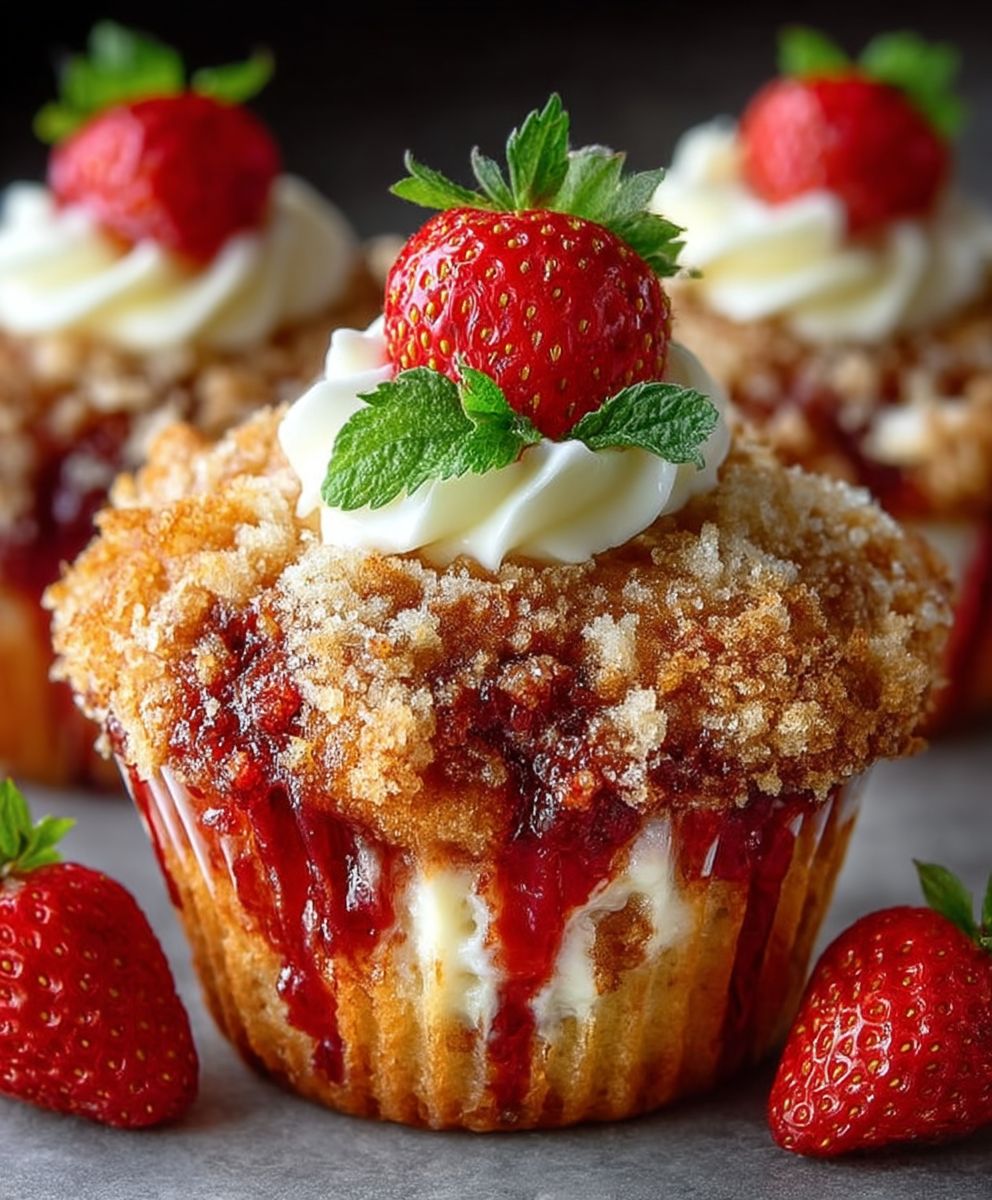 Strawberry cream cheese muffins