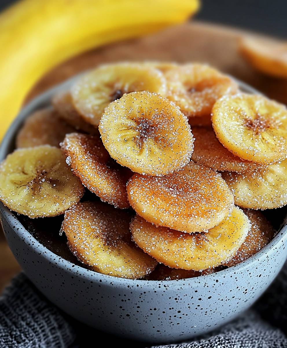 Cinnamon Sugar Banana Chips