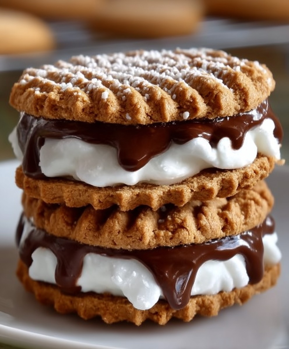 Peanut Butter Smores Sandwich Cookies