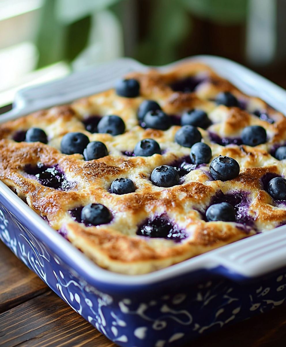Blueberry Buttermilk Pancake Casserole