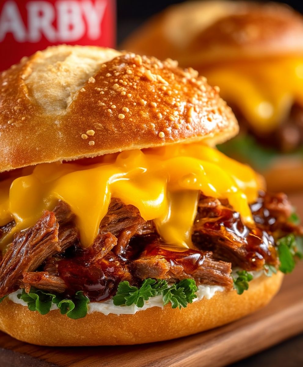 Beef cheddar sandwiches