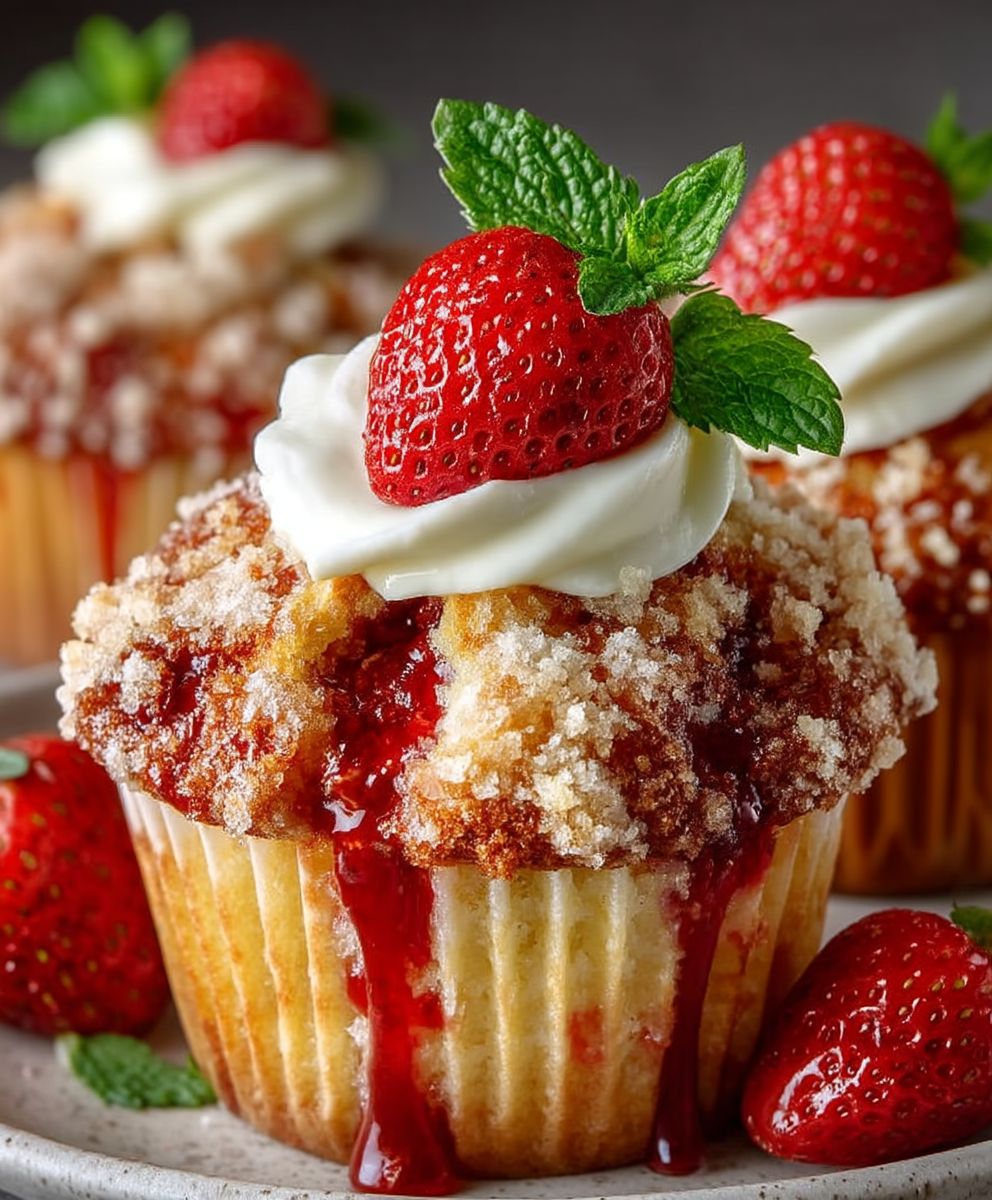 Strawberry cream cheese muffins