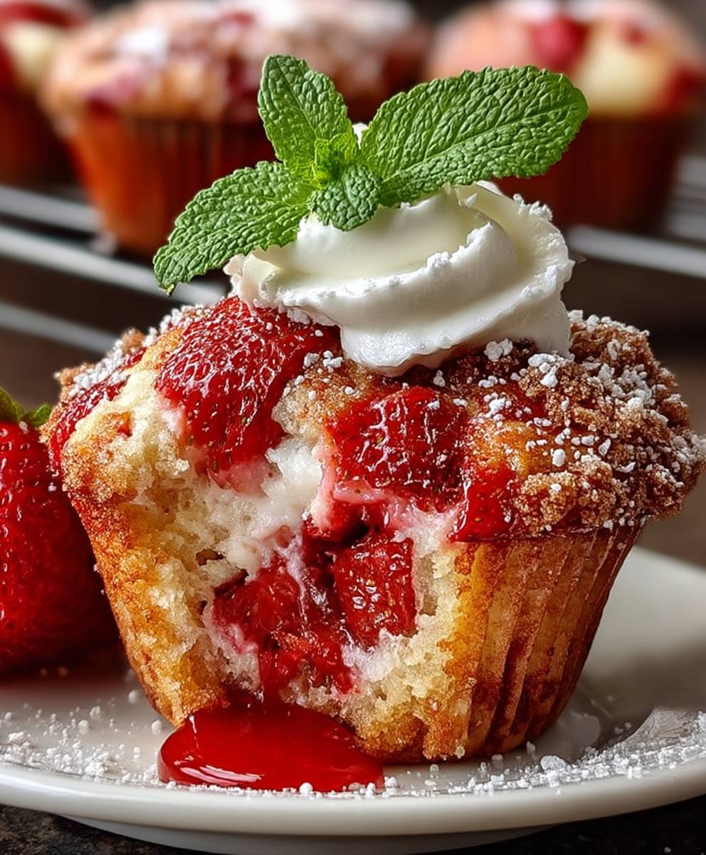 Strawberry cream cheese muffins