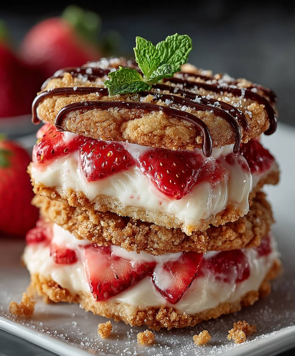 Strawberry Crunch Stuffed Cookies