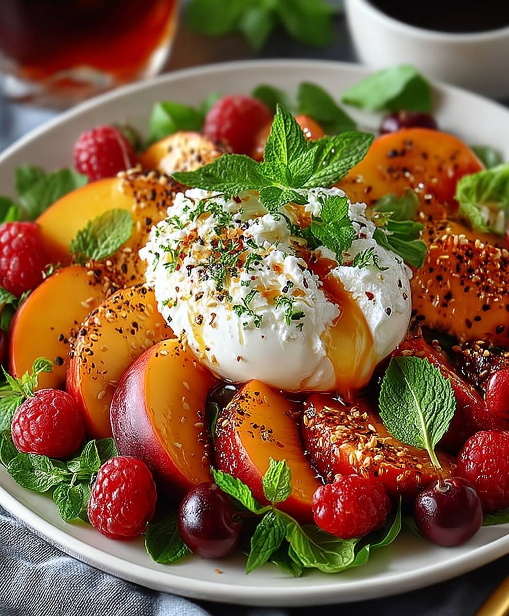Peach Burrata Salad