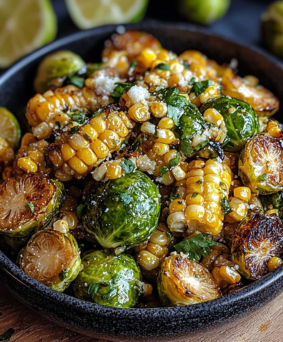 Mexican Street Corn Brussels Sprouts