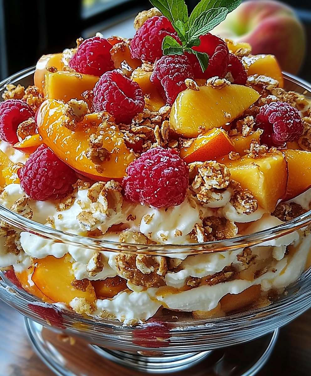Peach Cobbler Cheesecake Salad
