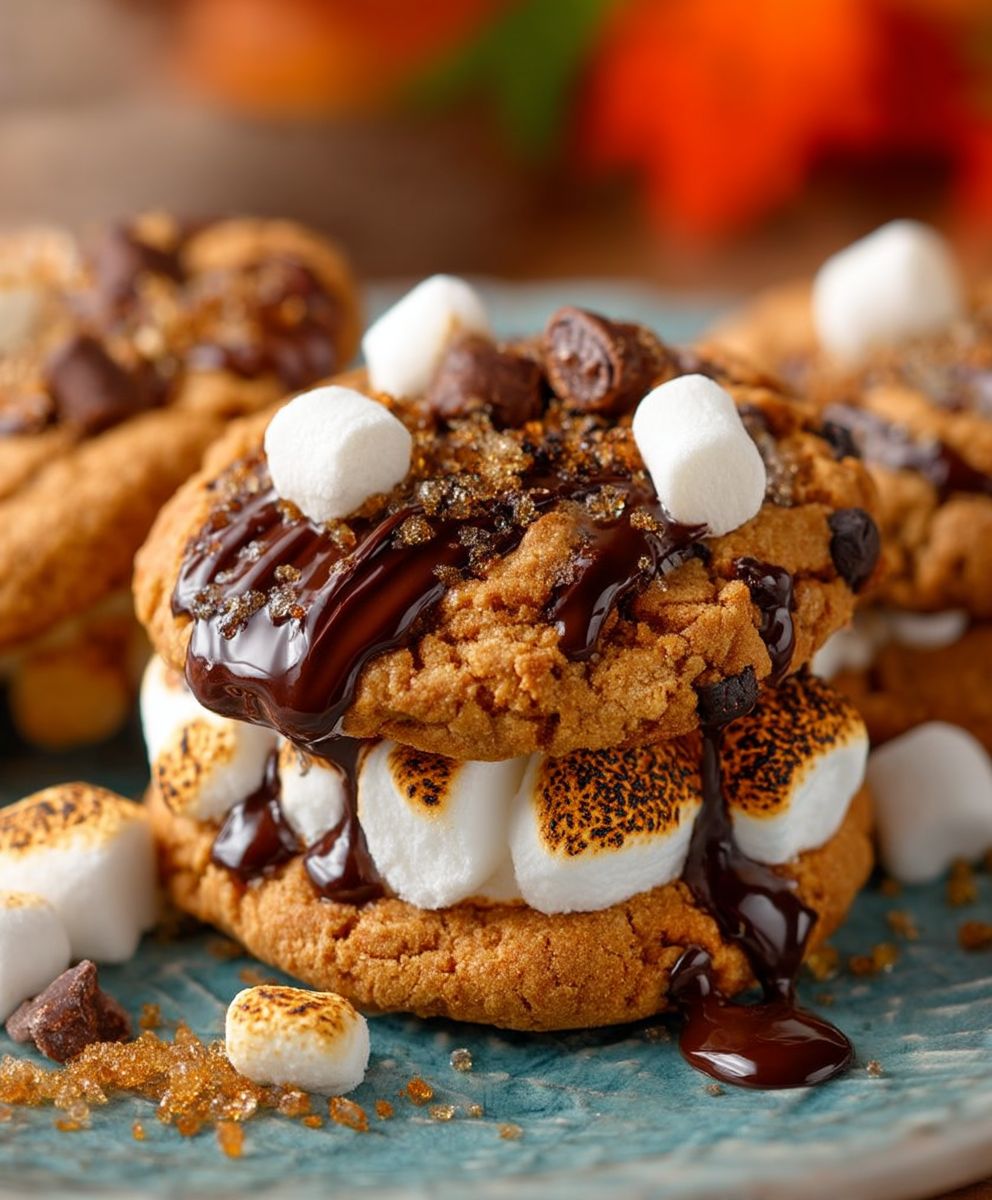 Pumpkin Smores Cookies
