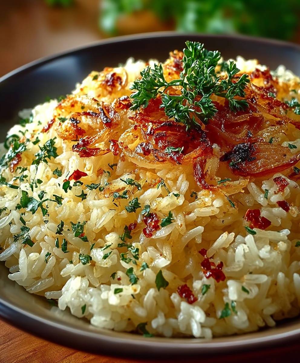 Buttery Onion Rice Side