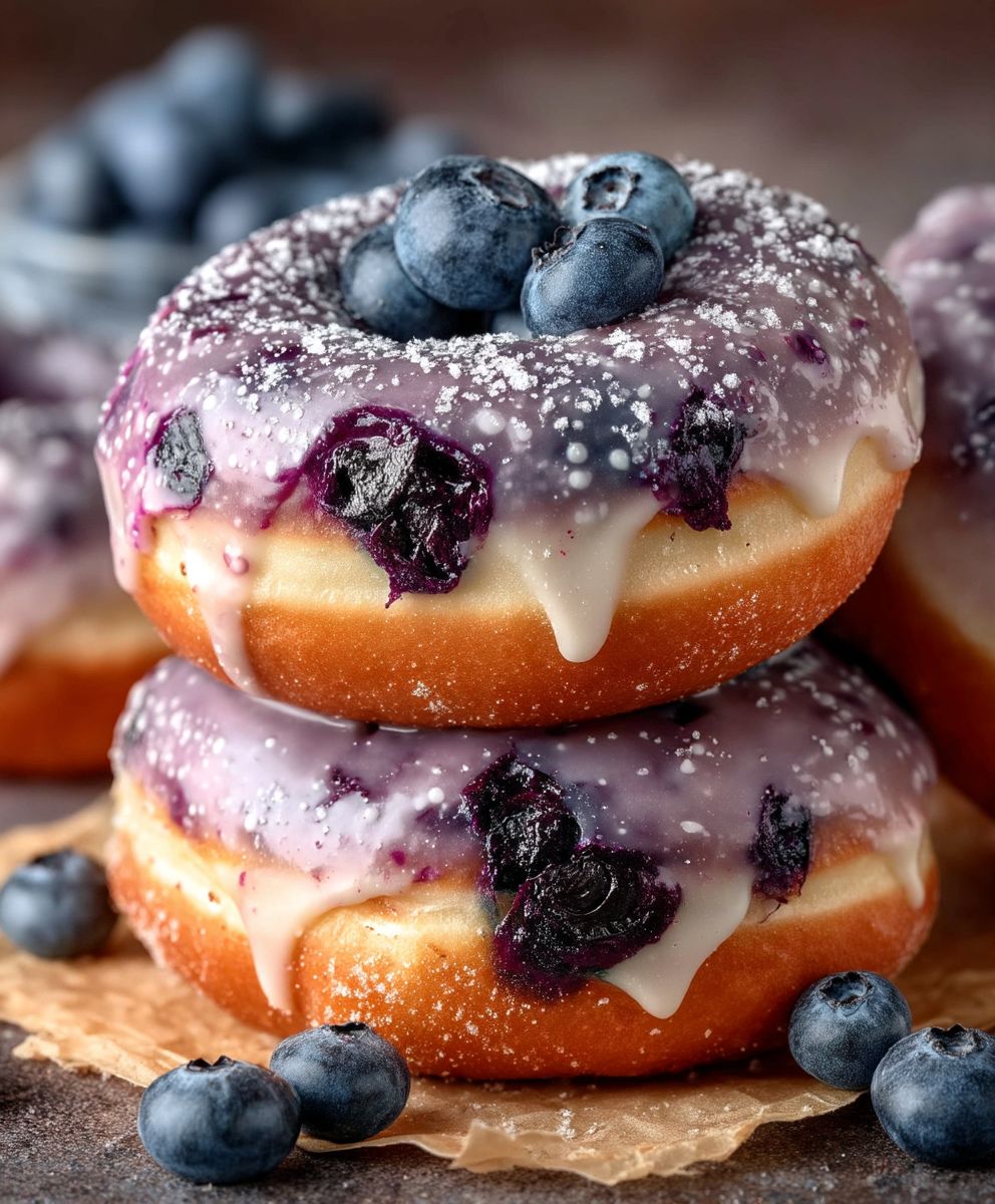 Baked Blueberry Cake Donuts