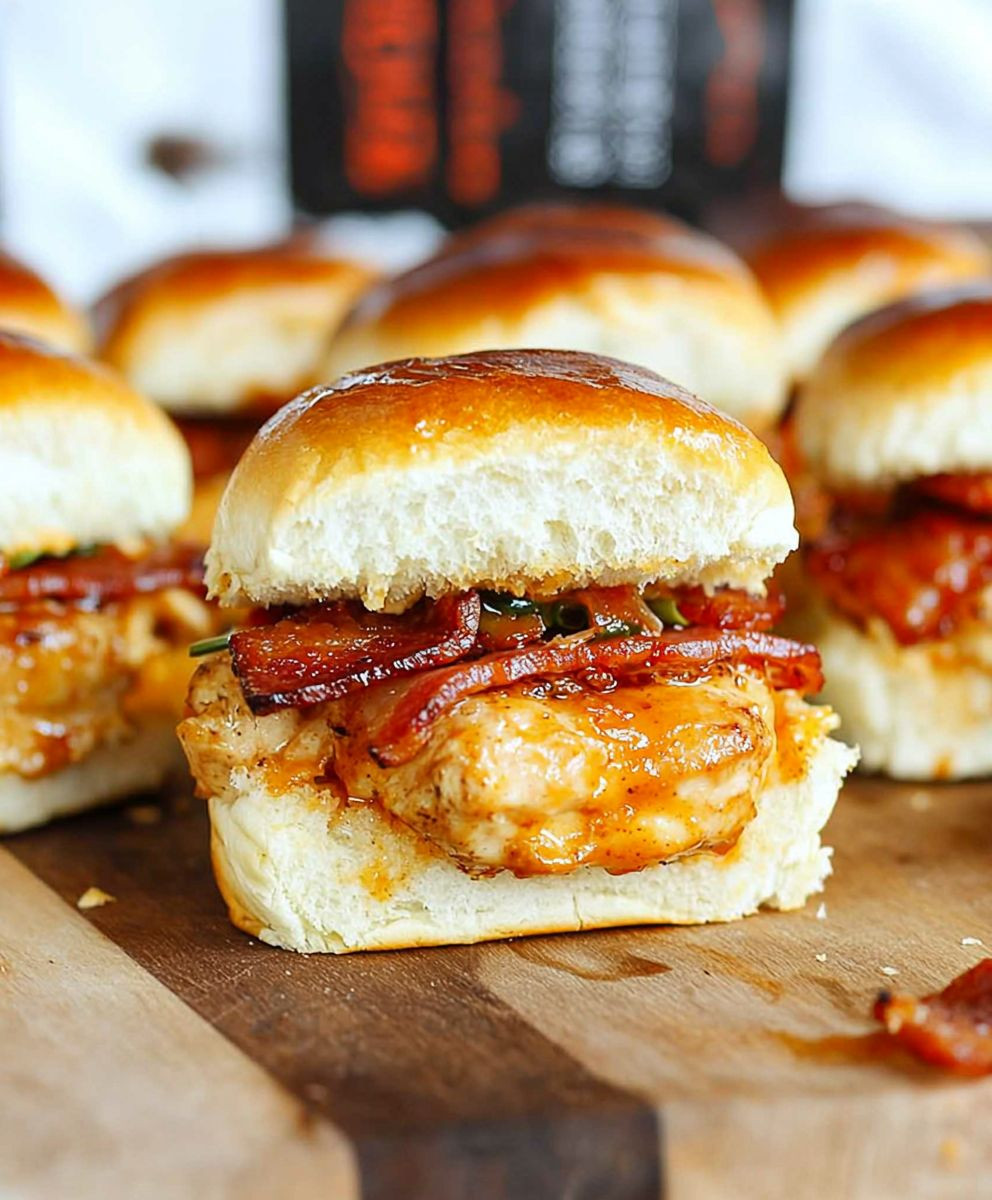 Maple Chicken Bacon Sliders