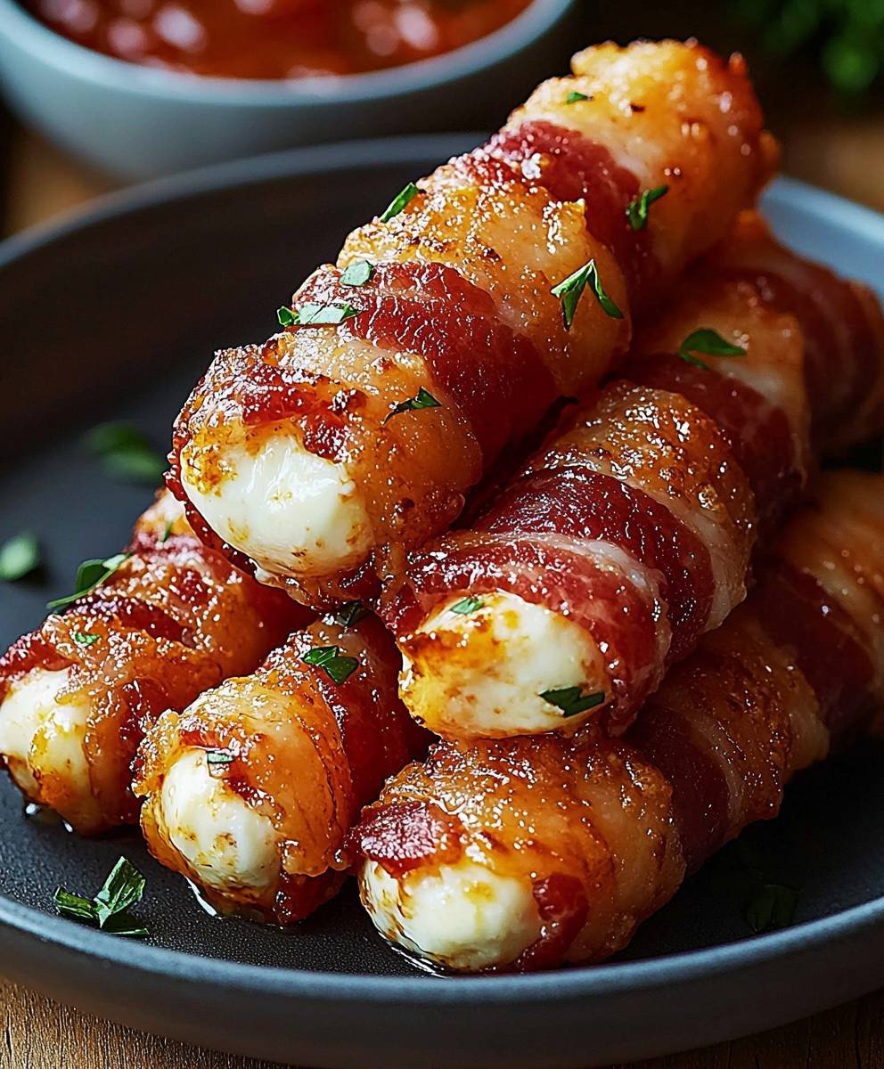 Bacon-Wrapped Mozzarella Sticks
