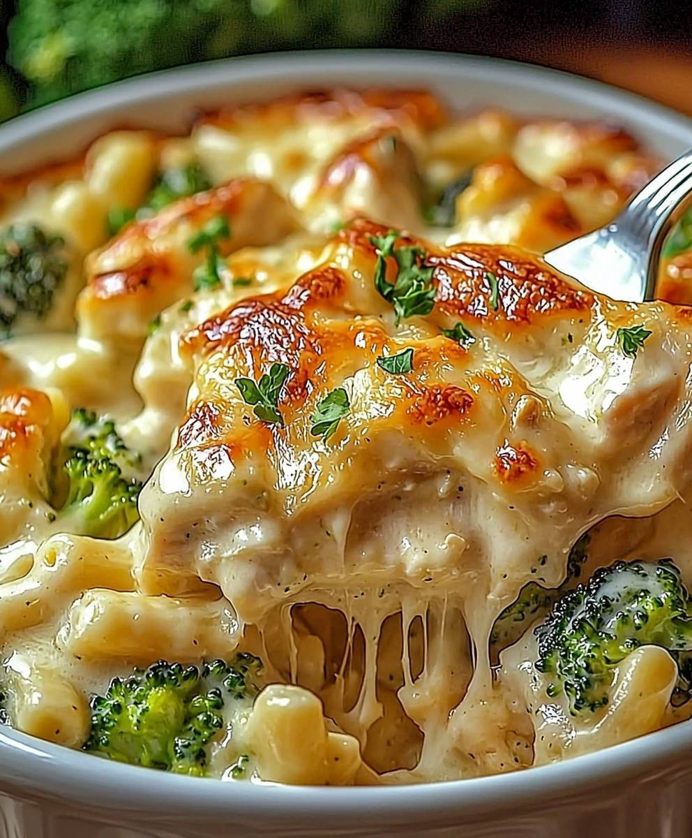 Chicken Broccoli Alfredo Bake