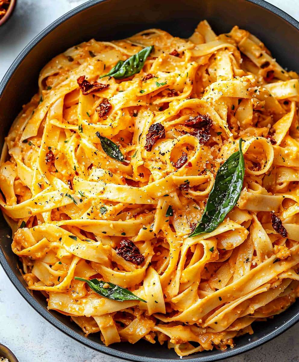 Creamy Sun-Dried Tomato Fettuccine