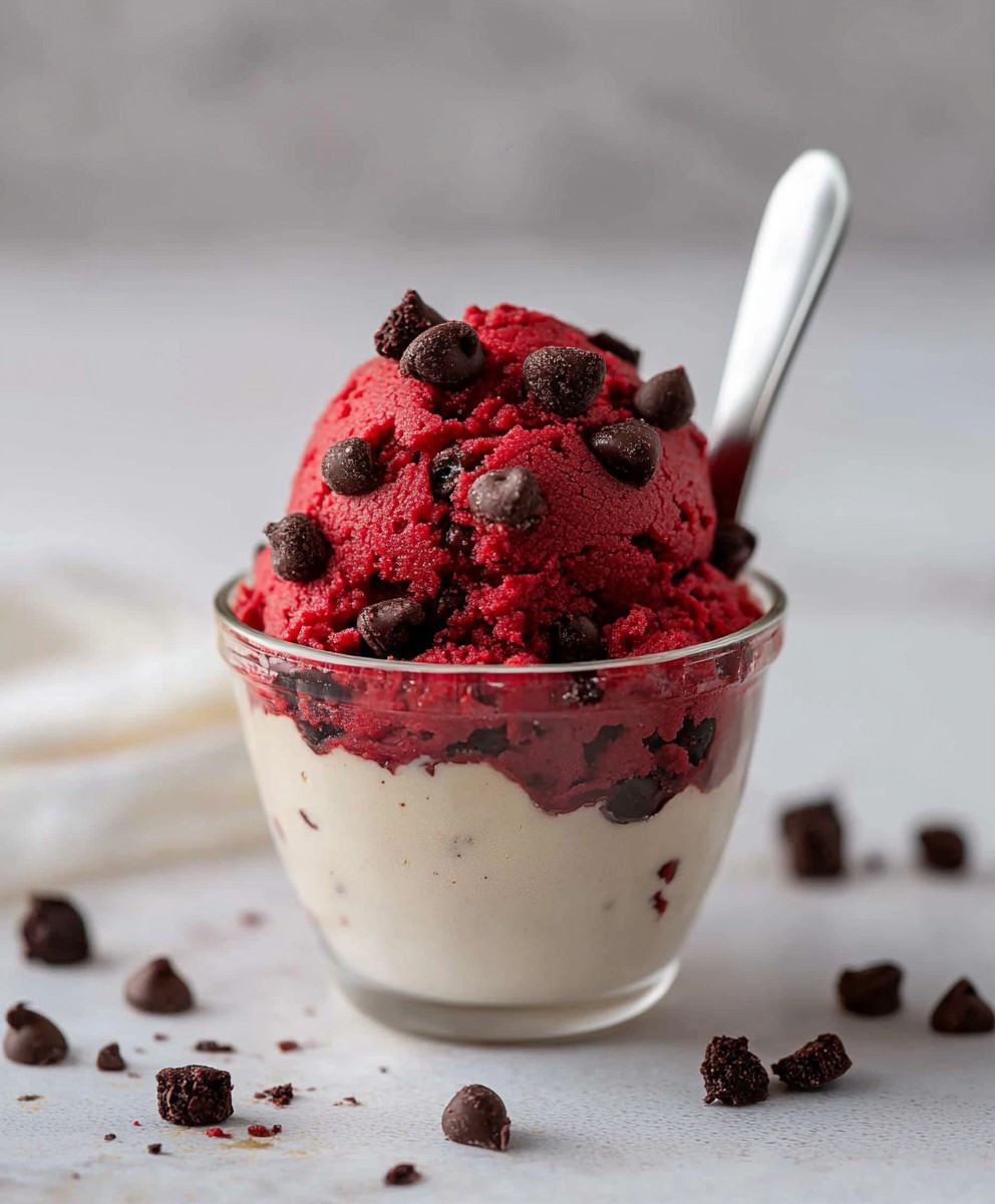 Edible Red Velvet Cookie Dough