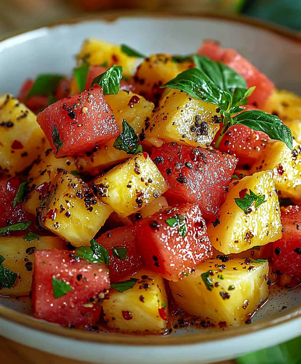 Watermelon Pineapple Salad