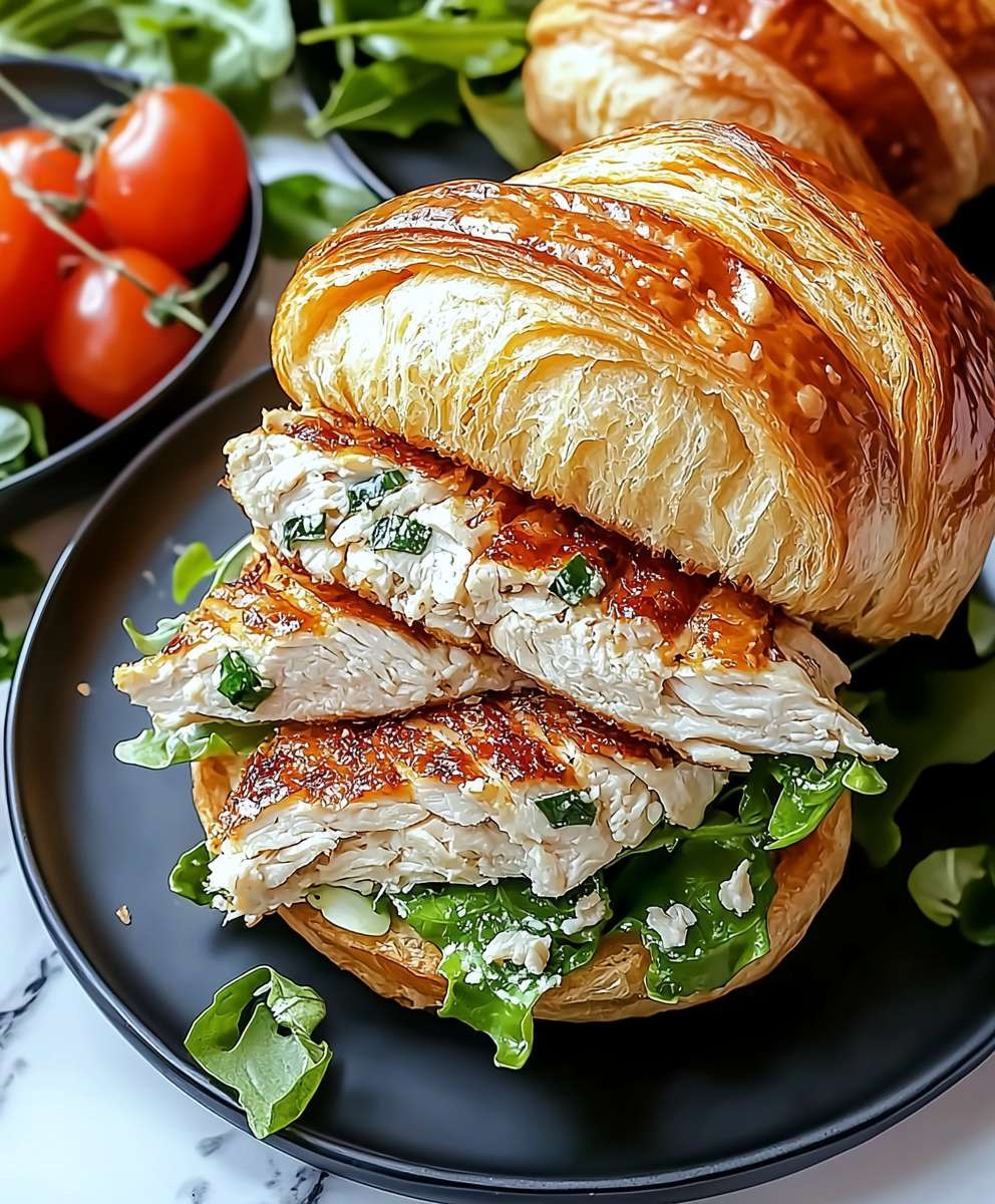 Chicken Caesar Croissant Sandwich