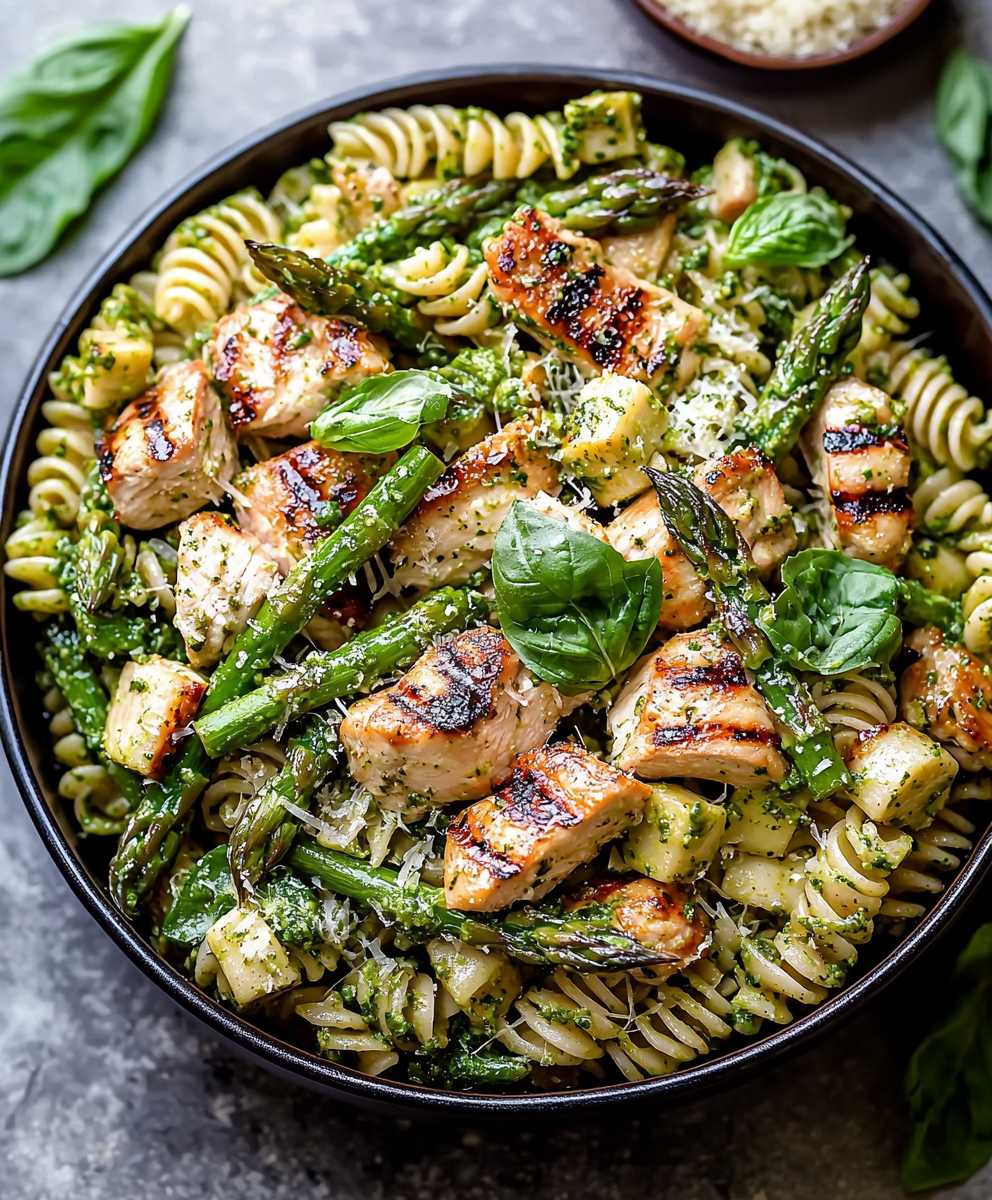 Grilled Chicken Asparagus Pasta