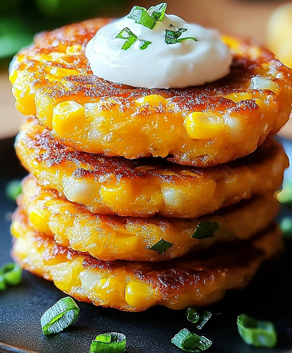 Crispy Cheesy Corn Fritters